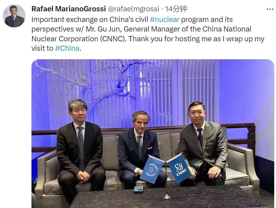 顾军会见国际原子能机构总干事格罗西